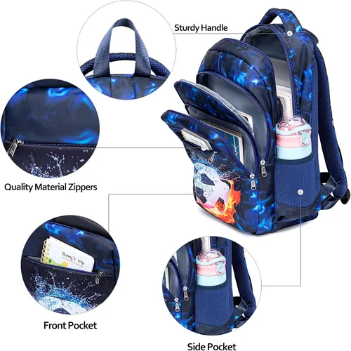 Vista 2 de Mochila escolar para niños con fiambrera para niñas, bolsa de libros, mochila escolar preescolar, jardín de infantes, mochila para niños pequeños