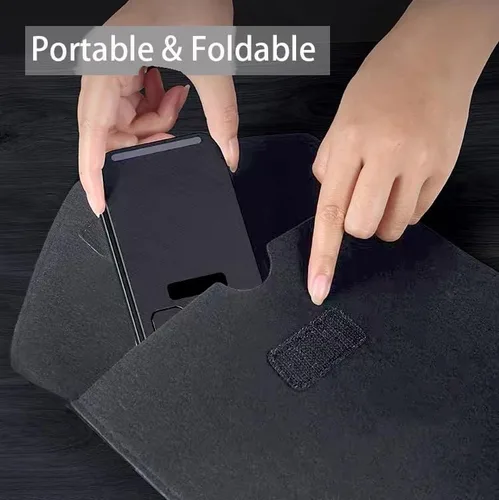 Vista 7 de Soporte de teléfono para escritorio: ángulo y altura ajustables Totalmente plegable para teléfono celular portátil y iPad Tablet Mount con gran base