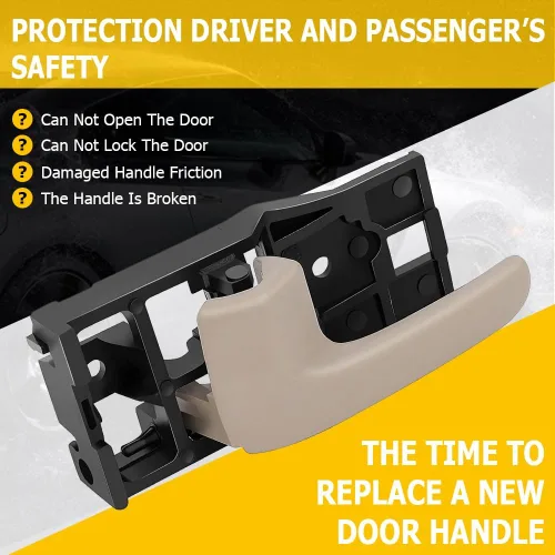 Vista 3 de OCPTY Manijas de puerta interiores y traseras para el lado izquierdo del conductor, repuesto para Toyota Tundra 2000-2006 para Toyota Tundra