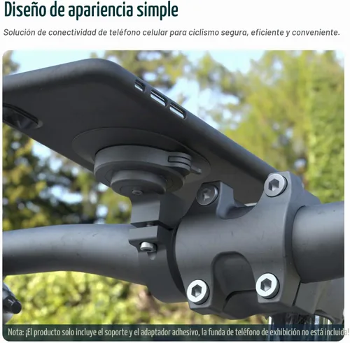Vista 7 de Soporte de teléfono para bicicleta,Manillar de aluminio hacia fuera soporte