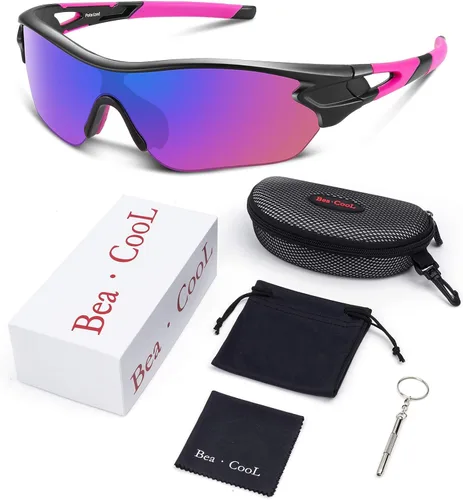 Vista 7 de Lentes de sol polarizados para hombres y mujeres jóvenes de béisbol ciclismo correr conducir pesca golf motocicletas lentes TAC UV400