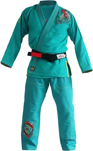 Vista 8 de FLUORY BJJ Gi - Traje de Jiu Jitsu brasileño para mujer, kimonos femeninos, uniforme BJJ Bjjf09zi