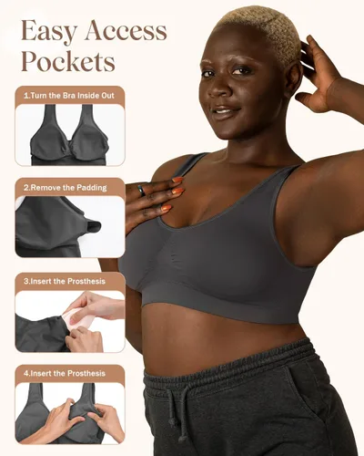Vista 24 de Coobie Brasier sin costuras de cobertura completa para mujer con acolchado extraíble para mayor comodidad