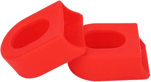 Vista 7 de VGEBY 2 Unids Crank Brazo Botas Protectores de Plástico Crankset Protectores para Mountain Road (Color Rojo) Ciclismo Suministros Protector De