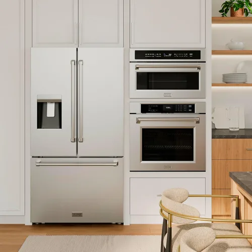 Vista 9 de ZLINE Horno microondas de convección integrado de acero inoxidable de 30 pulgadas de ancho, 1.6 pies cúbicos con velocidad y sensor de cocción