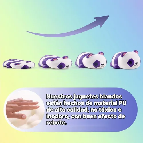 Vista 2 de Anboor 6 piezas de gato perro koala panda squishies juguetes