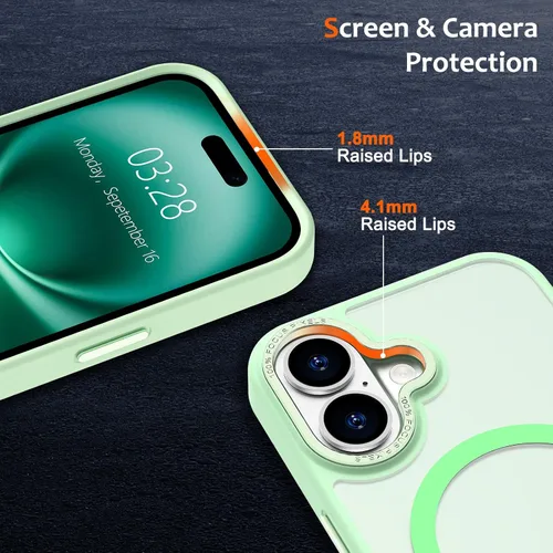 Vista 527 de Anuck - Funda magnética para iPhone 11 compatible con MagSafe, carcasa trasera mate translúcida dura, borde de TPU, delgada, resistente a impactos