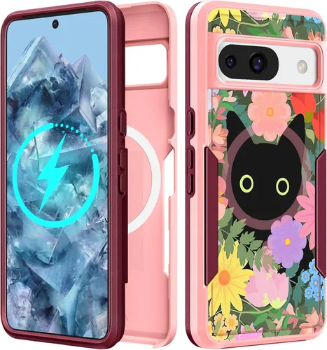 Vista 107 de Funda para Moto G 5G 2024 – Compatible con MagSafe para mujeres y niñas, bonita funda protectora magnética para teléfono, diseño femenino Kawaii