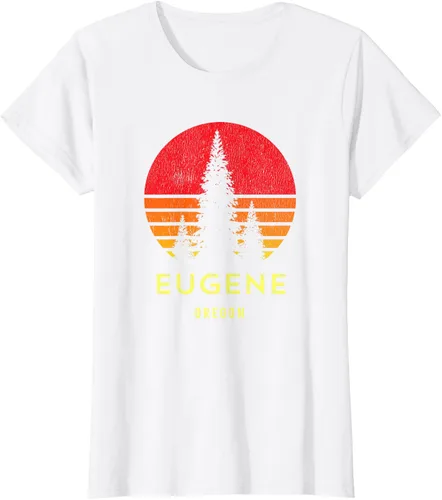 Vista 19 de Camiseta Eugene Oregon, Negro, S
