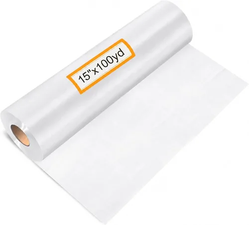 Vista 10 de Peryiter 1 rollo de 8 "x 100 yd Estabilizador de bordado de corte 25μM Estabilizador de respaldo para bordado Estabilizadores de costura ligeros