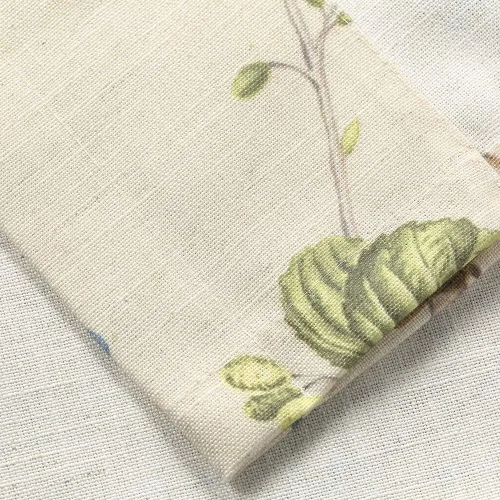 Vista 4 de VOGOL Cenefa de estilo rústico para filtrar la luz, con bolsillo para barra, cortina de cenefa de campo con estampado de pájaros para cocina, 52 x