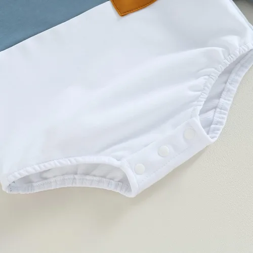 Vista 5 de Mameluco de manga larga con estampado de corazón para bebé y niña, para el día de San Valentín, mameluco para recién nacido