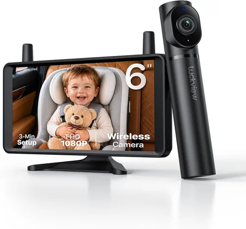 Vista 10 de LUCKVIEW GOF1 Cámara inalámbrica para coche de bebé con monitor compacto