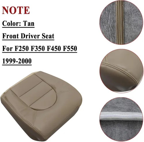 Vista 3 de NLQR Funda de repuesto para asiento delantero izquierdo del lado del conductor, compatible con Ford F250 F350 F450 F550 Lariat XLT XL Super Duty