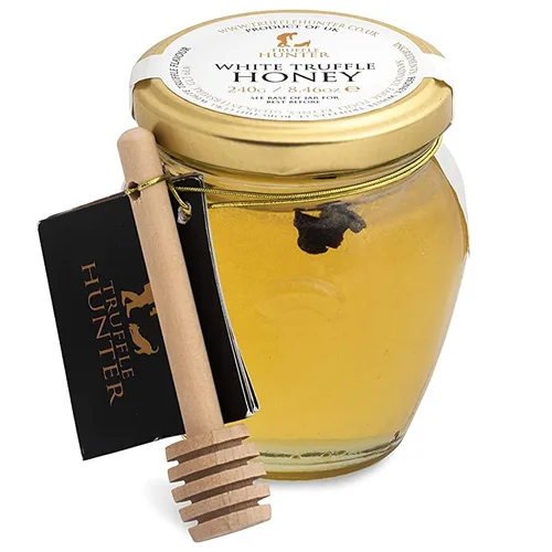 Vista 8 de TruffleHunter - Condimento de miel de acacia con trufa blanca, 4.23 onzas Fabricado con trufas blancas, miel de acacia, kosher, vegetariana, dulce