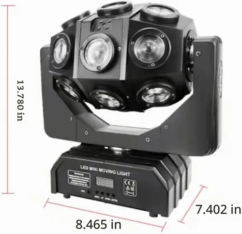 Vista 7 de Iluminación giratoria de 360° de DJ de las luces del haz de la etapa con 18