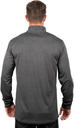 Vista 3 de Ultra Game Camiseta oficial de la NBA de manga larga con cremallera corta para hombre Gris Caliente Carbón