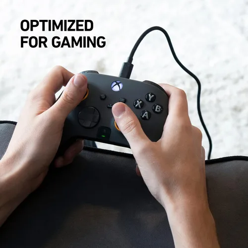 Vista 4 de SCUF Braided USB-C Cable - Light Gray 6 feet 2 Meters USB Type C Connection and Charging for Xbox Controllers, PS5 Controllers, and Smart Phones