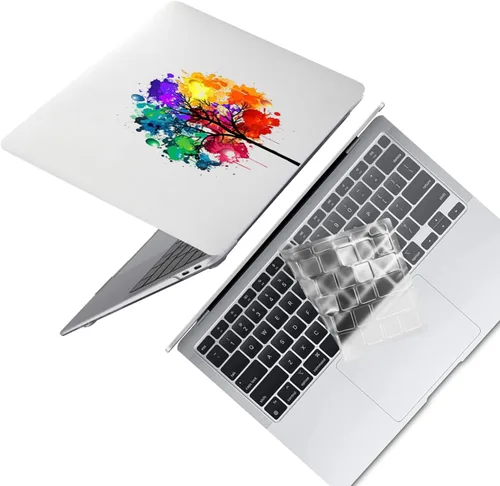 Vista 30 de Funda protectora de plástico para MacBook Air de 11 pulgadas 2015-2010 modelo A1465 A1370, funda protectora de plástico para portátil y cubierta