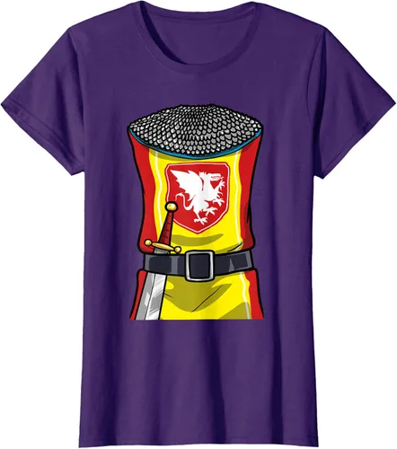 Vista 10 de Disfraz medieval de caballero de Halloween, camiseta para niños con espada de armadura, Negro, S