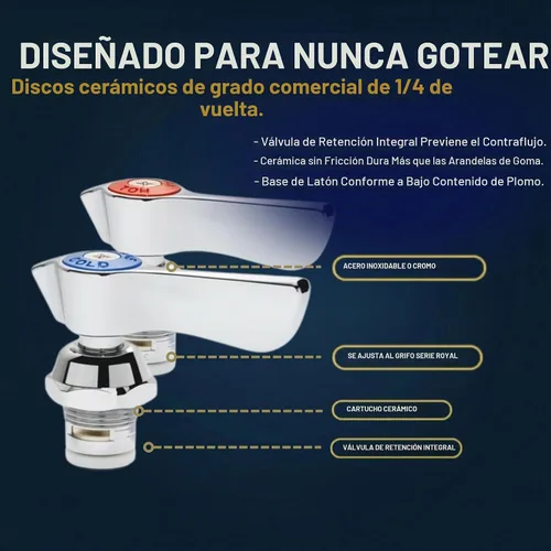 Vista 2 de Krowne Kit de reparación de metal 21-310L para grifo de caño giratorio