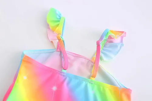 Vista 4 de RuuYiicoco Traje de baño tankini de dos piezas para niñas pequeñas