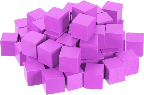 Vista 12 de uxcell 80 bloques de madera para manualidades, cubo de madera sin terminar de 0.8 pulgadas, bloque cuadrado de madera maciza en blanco para Rosa