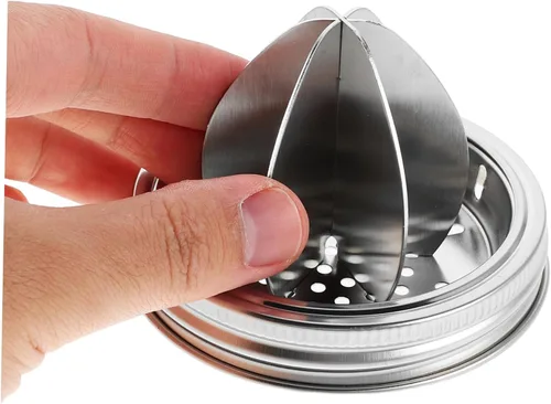 Vista 4 de PRETYZOOM Exprimidor manual de cítricos, exprimidor de limón de mano de acero inoxidable para naranjas, extracción eficiente de jugo con agarre