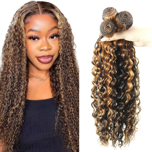 Vista 75 de 300g 1B27 Human Hair Bundles Honey Blonde Bundles Human Hair 10A Brazilian Virgin Remy Hair Extensions 8 10 12 Inch