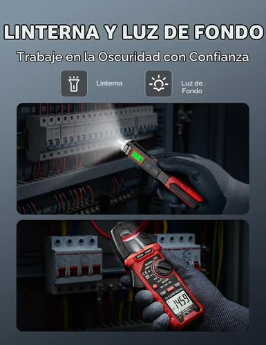 Vista 8 de AstroAI Kit de prueba eléctrica ETK3, 2000 conteos medidor de abrazadera digital y probador de voltaje sin contacto y probador de salida GFCI