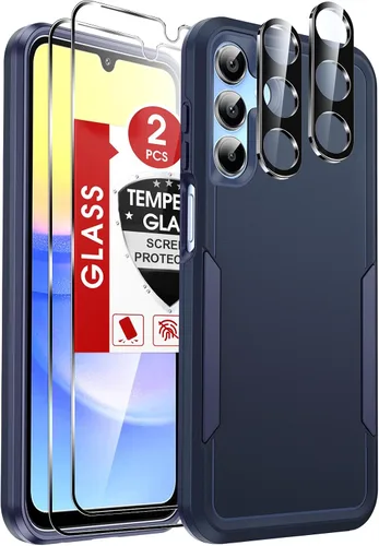 Vista 15 de LeYi Funda para teléfono Samsung Galaxy A15-5G: Funda Samsung A15 con protector de pantalla x 2 + 2 protectores de lente de cámara, protección