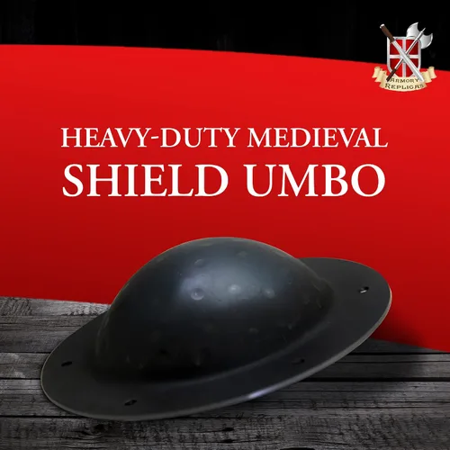 Vista 3 de Escudo medieval de hierro forjado a mano, totalmente funcional, 0.42 onzas