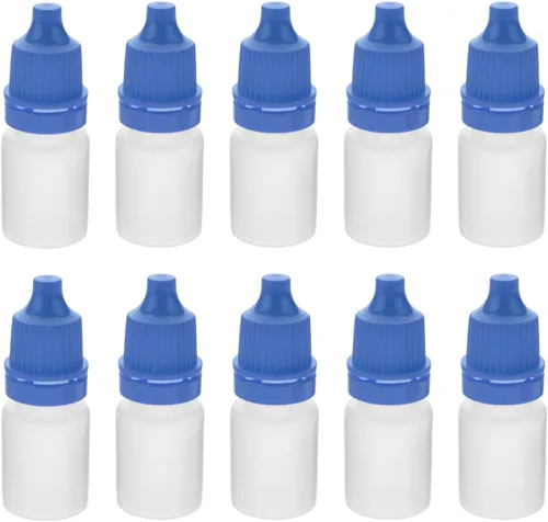 Vista 4 de Othmro 50 botellas de plástico de polietileno de 0.2 onzas, botellas de plástico de polietileno de 0.2 onzas, botellas de gotero de ojos