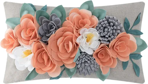 Vista 11 de OiseauVoler Fundas de Cojín Decorativas con Flores 3D Fundas de Almohada con Acento Floral para Sofá Cama Hogar Sala de Estar Decoración