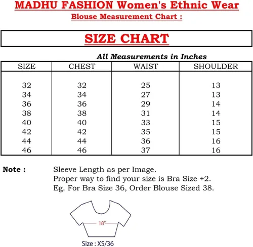 Vista 5 de Madhu Fashion Sari tradicional rico brocado sin mangas para mujer