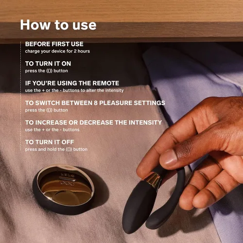 Vista 5 de LELO TIANI Duo - Vibrador para parejas para hombres y mujeres con 2 potentes motores y 8 ajustes de vibración, juguetes sexuales para adultos Negro