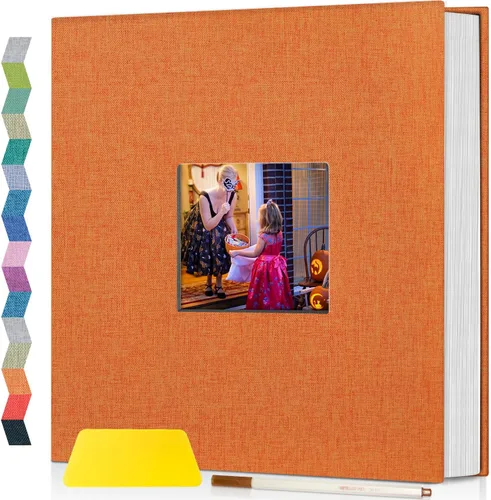 Vista 12 de popotop Álbum de fotos autoadhesivo con ventana de visualización de imágenes, kit de suministros de bricolaje para álbum de recortes de 40 páginas
