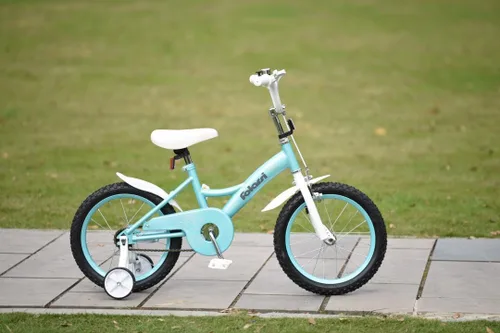 Vista 3 de Bicicleta para niños de 14, 16 y 18 pulgadas para niños y niñas de 3 a 9 años, bicicleta infantil con campana y ruedas de entrenamiento, múltiples