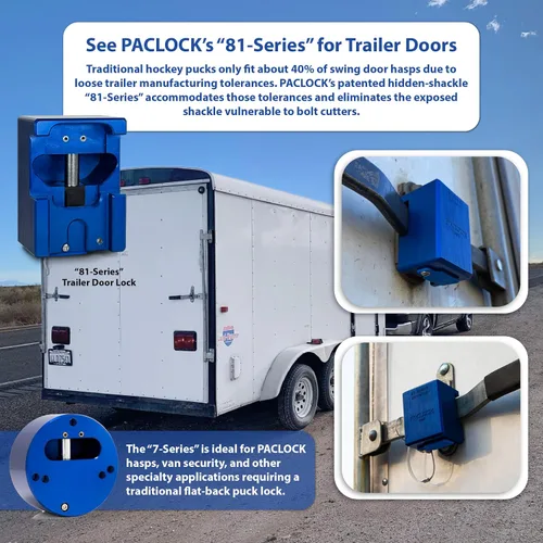 Vista 4 de PACLOCK's 7-Series Flat Back Puck w/Tapped Holes, High Security Rotating Disc, Manufacturer-Controlled Key Assigning, Exclusive Key Number, U-Pick!