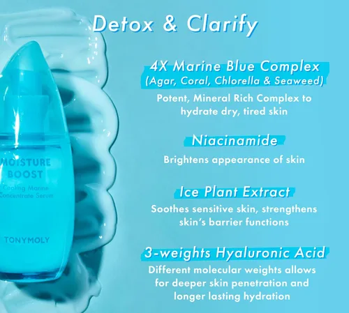 Vista 6 de TONYMOLY Suero concentrado marino refrescante Moisture Boost, 3 oz.