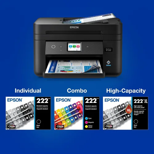 Vista 5 de Epson Cartucho negro de alta capacidad Claria Ink 222 (T222XL120-S) funciona con Workforce WF-2960, Expression XP-5200