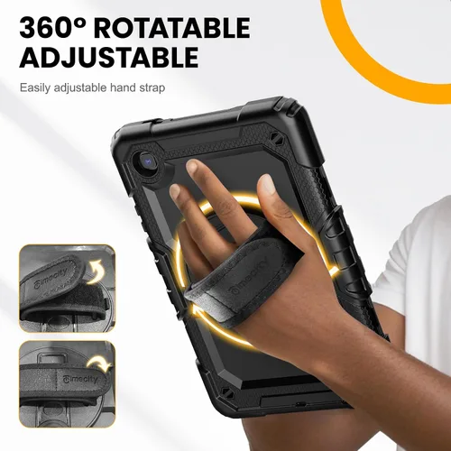 Vista 4 de Timecity Funda para Samsung Galaxy Tab A7 Lite 2021 de 8.7 pulgadas SM-T220/T225/T227 con protector de pantalla, resistente funda protectora
