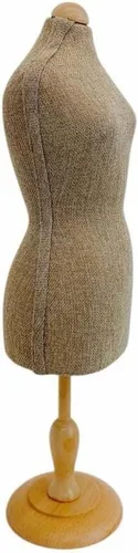 Vista 4 de Soporte de exhibición de joyería de mini jersey blanco para vestido de maniquí de torso