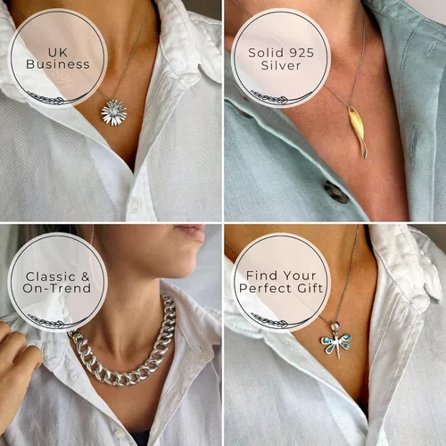 Vista 6 de Silverly Collar con colgante redondo de plata de ley 925 de San Benito para mujer, 18 pulgadas, Plata esterlina