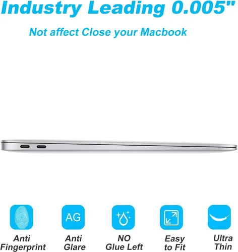 Vista 6 de F FORITO Paquete de 2 protectores de pantalla antirreflejos para laptop compatibles con MacBook Air 13 2018-2020 con Touch ID versión A1932 A2179