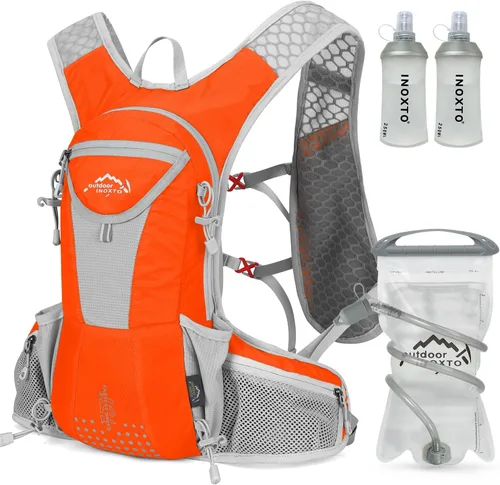 Vista 13 de IX INOXTO Hydration Pack Backpack, Lightweight Water Backpack with 2L Hydration Bladder Daypack for Men Women,Running Hydration Vest for Trail Todo