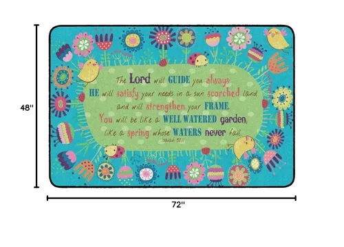 Vista 3 de Flagship Carpets God's Garden - Alfombra inspiradora de adoración bíblica, alfombra de aprendizaje para aula o hogar, habitación de niños o sala
