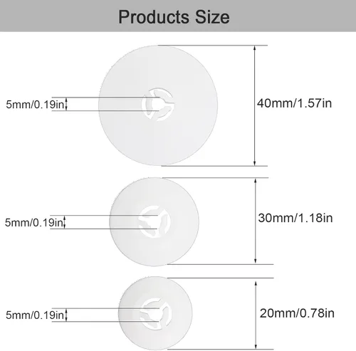 Vista 2 de CXMTECH Cubierta de bobina de repuesto para máquina de coser, 3 piezas, 40/30/0.984 in, soporte roscado de plástico blanco