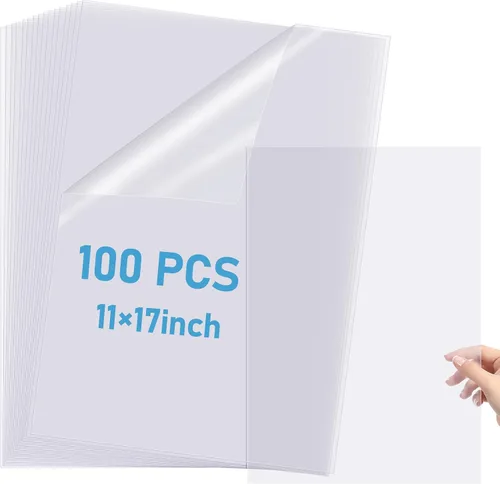 Vista 12 de Timgle Película de transparencia de inyección de tinta impermeable de 11 x 17 pulgadas, 1 hoja de papel transparente para impresión de pantalla
