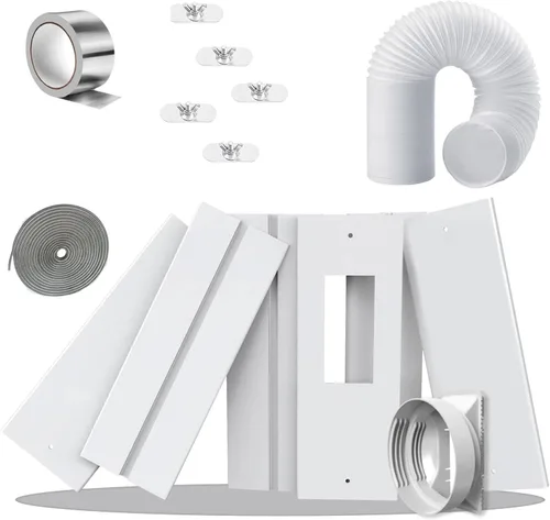 Vista 9 de Kit de Ventilación de AC para Puerta Corredera de 95" con Manguera Extensible de Φ 5.1" con Cerradura de Seguridad y Burletes Contra la Intemperie